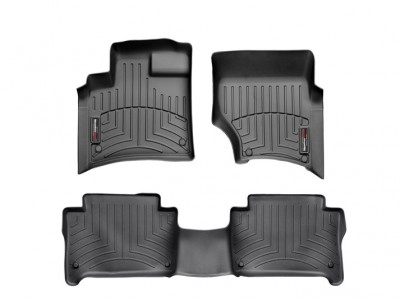 Коврики в салон 3D WeatherTech (USA) для автомобиля Audi Q7, 2005-2015 (с консолью во втором ряду)