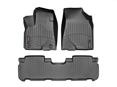 Коврики в салон 3D Weathertech (USA) для Toyota Highlander Hibryd, с раздельными сидениями во 2 ряду, 2013-2019