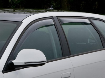 Дефлекторы окон (Weathertech) (USA) для Audi A3, hatchback 5D, 2004-2013, (передние, задние; тёмные) (82369)