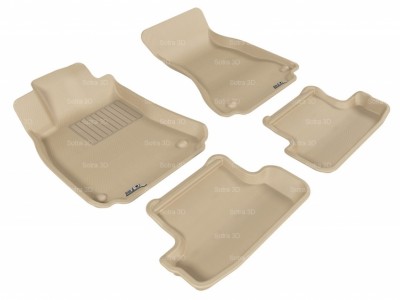 Коврики салона 3D LUX Sotra для Audi A5 2007-2016 (8T3) coupe, 2 ряда 5 частей, чёрный цвет