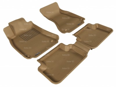 Коврики салона 3D LUX Sotra для Audi A5 2009-2016 (8T) Liftback, 2 ряда 5 частей, чёрный цвет