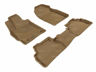 Коврики салона 3D LUX Sotra для Mazda CX-7 (ER (2009)) 2009- н.в., 2 ряда 3 части, чёрный цвет