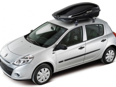 Бокс автомобильный CruzBox CLAN 450 (160х100х44 см.) (Испания) цвет: чёрный, серый, белый