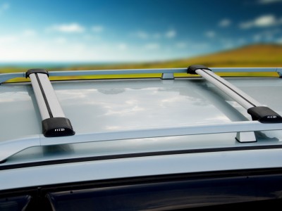 Багажники FICOPRO (Россия) (поперечены) под установку на продольные рейлинги.(80-120 см.) Цвет: чёрный, серебро.