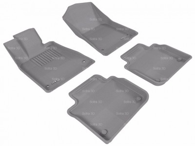 Коврики салона 3D LUX Sotra для Lexus GS (L10) RWD 2012-н.в., 2 ряда 5 частей, чёрный и бежевый цвет