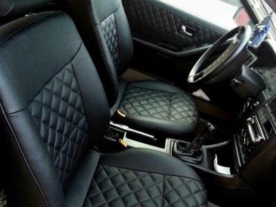 Оригинальные модельные чехлы на сидения для автомобиля Audi 80 В3 1986-1991 (материал: твид, кожзам; любые тона)