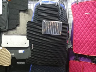 Коврики в салон EVA (шестиугольник) для Honda Civic, sedan, 2012-2014, 3 шт., (цвет: чёрный)