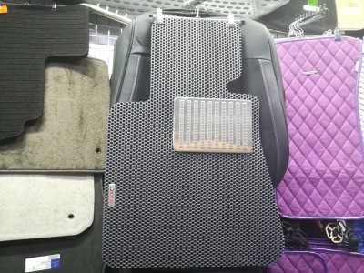 Коврики в салон EVA (шестиугольник) для BMW 7-Series E65, 2001-2008, 4 шт., (цвет: серый)