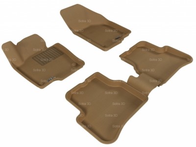 Коврики салона 3D LUX Sotra для VW Passat СС 2008-н.в., 2 ряда 5 частей, чёрный цвет