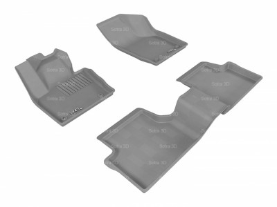 Коврики салона 3D LUX Sotra для Audi Q3 2011-н.в./ VW Tiguan 2011-н.в., 2 ряда 3 части, чёрный цвет