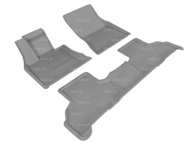 Коврики салона 3D LUX Sotra для BMW X5 F15 2013-н.в.,2 ряда 3 части, чёрный и бежевый цвет