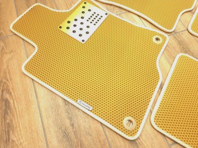 Коврики в салон из EVA (шестиугольник) для Acura TSX 2G 2009-2014/ Honda Accord 8G (кроме Америки) 2007-2012, к-т 4 шт., цвет: бежевый (ac-tsx-2g-2009-2014-ek)