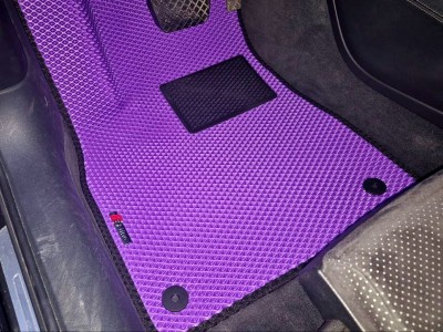 Коврики в салон из EVA (шестиугольник) для Audi A6 C7 2011-2018, к-т 5 шт., цвет: фиолетовый(au-a6-c7-2011-2018-3dek)
