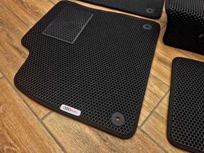 Коврики в салон из EVA (шестиугольник) для Audi Q7 2G 2015->, к-т 5 шт., цвет: чёрный (au-q7-2g-2015->-ek)