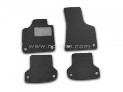 Коврики в салон (Novline) для Audi A3 hb 5d 2008-2016, 4 шт. (текстиль, чёрные, серые, бежевые)