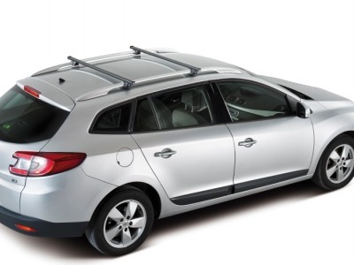 Багажники CRUZ SR (Испания) (108, 118, 128см) (поперечены 2 шт., сталь, c креплением за высокие рейлинги)