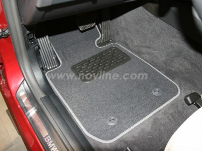 Коврики в салон (Novline) для BMW 3 E90 2004-2011, 4 шт. (текстиль, чёрные, серые, бежевые)