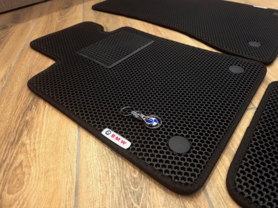 Коврики в салон из EVA (шестиугольник) для BMW 5-series G30/31 2017-2023, к-т 4 шт., цвет: чёрный (bmw-5-g30-2017-2023-ek)