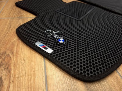 Коврики в салон из EVA (шестиугольник) для BMW X3 G01 2017-2024, к-т 4 шт., цвет: чёрный (bmw-x3-g-01-2017-2024-ek)