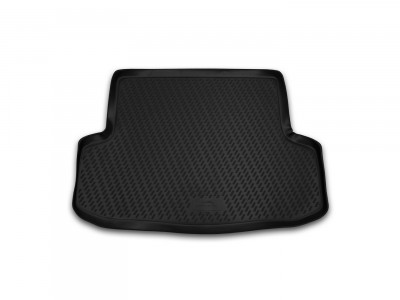 Коврик в багажник Novline для CHEVROLET Aveo 2003-2010, сед. (полиуретан; чёрный; серый)