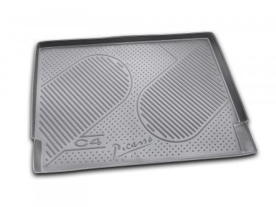 Коврик в багажник Novline для CITROEN Grand C4 Picasso 2006-2014, мв. (полиуретан, чёрный, серый)