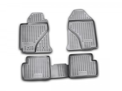 Коврики в салон для TOYOTA Corolla 2000-2007, 4 шт. (полиуретан) Novline