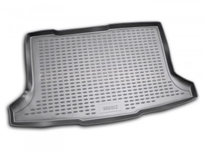 Коврик в багажник Novline для FIAT Sedici 2006-н.в., хб. (полиуретан, чёрный, серый)