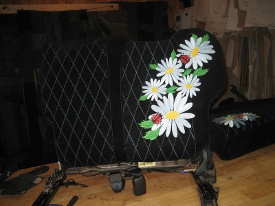 Оригинальные модельные чехлы на сидения для автомобиля Volkswagen Polo 2001-2009 (материал: твид, кожзам; любые тона)