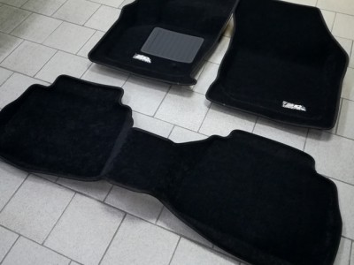 Коврики салона 3D LUX Sotra для Ford Mondeo 2014-2022, 2 ряда 3 части, чёрный цвет