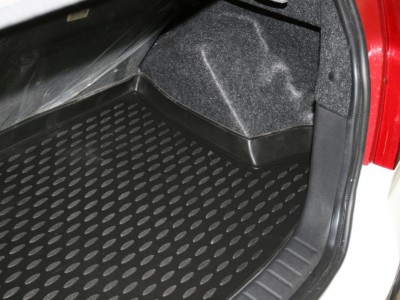 Коврик в багажник Novline для GEELY MK Cross,2011-н.в., хб. (полиуретан, чёрный)