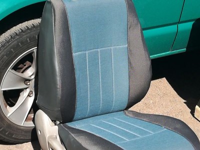 Оригинальные модельные чехлы на сидения для автомобиля Nissan Patrol (Y61) 1997-2013 (материал: твид, кожзам; любые тона)