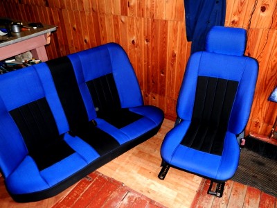 Оригинальные модельные чехлы на сидения для автомобиля Mercedes E-Klasse (W124) седан/ универсал 1993-1995 (материал: твид, кожзам; любые тона)